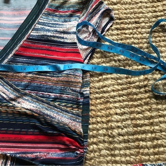 Olivia Matthews striped wrap dress.  Petite.  XL. - Picture 5 of 11